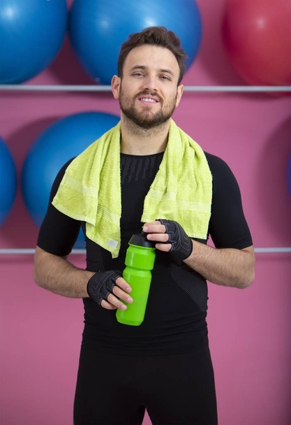 Portrait of a Man in a Gym - Foto, imagen