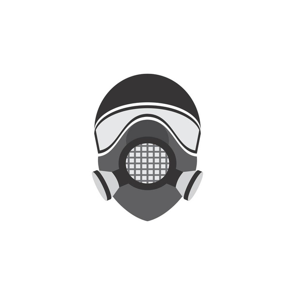 Ícone de logotipo de máscara química e biológica, ícone de máscara de força especial
 - Vetor, Imagem