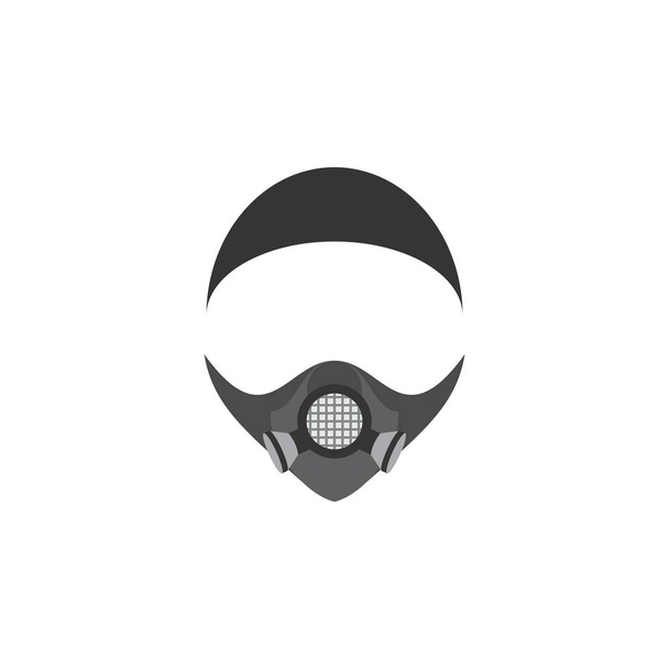 Ícone de logotipo de máscara química e biológica, ícone de máscara de força especial
 - Vetor, Imagem