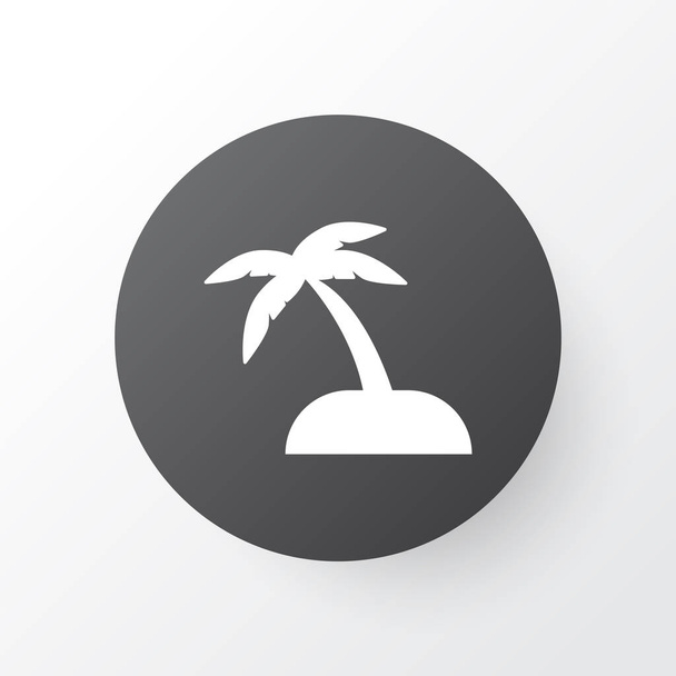 Sand with palm icon symbol. Premium quality isolated island element in trendy style. - Vector, Image