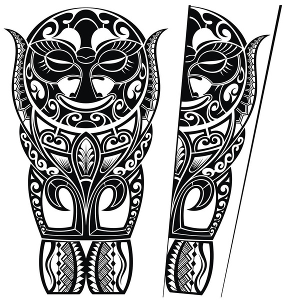 Set of Maori style ornaments. Ethnic themes  - Vector, Image