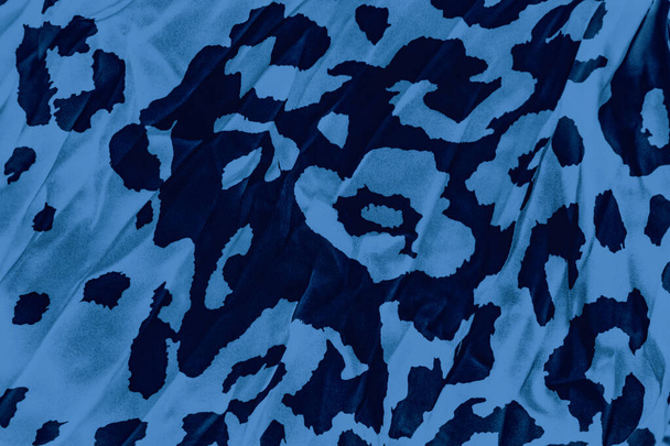 Чорно-синій фон з леопардовим принтом, модний візерунок леопарда
 - Фото, зображення