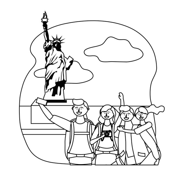 Statue of Liberty in New York design - Vector, Image