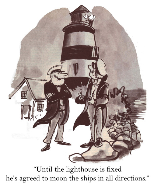 Sailors and broken lighthouse - Foto, afbeelding
