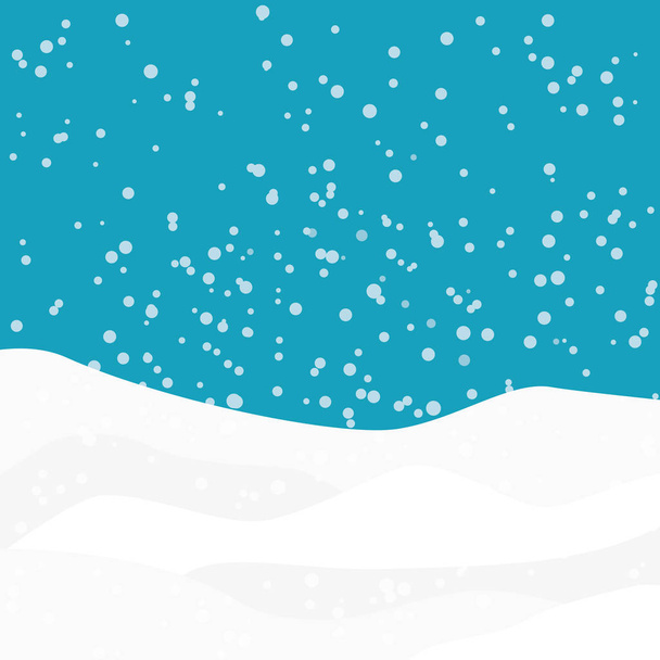 Kış arkaplanı, kar ve kar yağışı - vektör illüstrasyonu - Vektör, Görsel