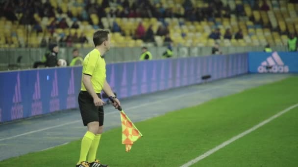 Male referee during a football soccer match. - Video, Çekim