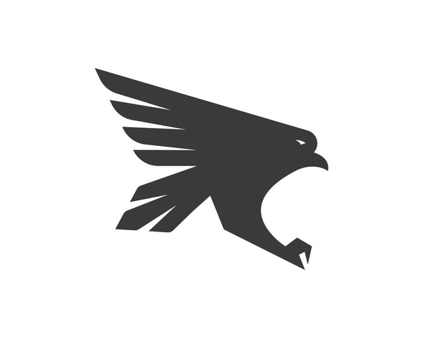 Sokół Orzeł ptak logo szablon wektor - Wektor, obraz