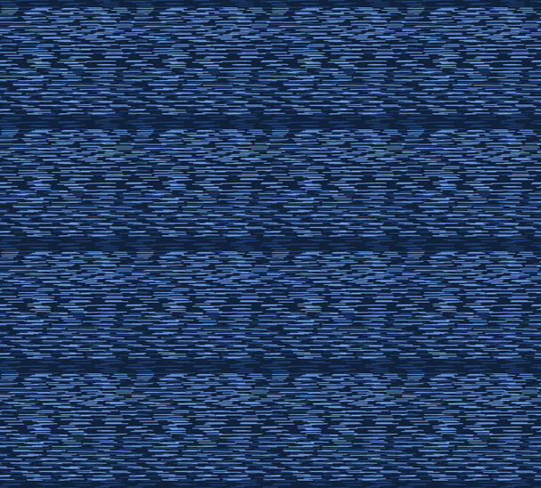 Embroidery Stripe Sashiko Kantha Vector Pattern. Asian Needlework Seamless Background Indigo Blue Style. Vertical Running Hand Stitch Texture Textile Print. Japan Decor. Masculine Quilting Tile EPS 10 - Vector, Image