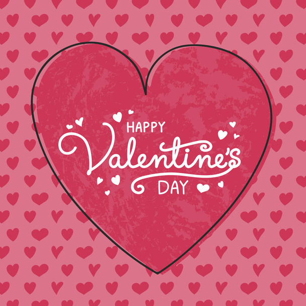 Valentine's Day greetings with hearts. Vector - Vetor, Imagem