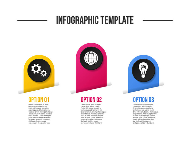 Diseño de colorida infografía de empresa con iconos. Vector
 - Vector, imagen
