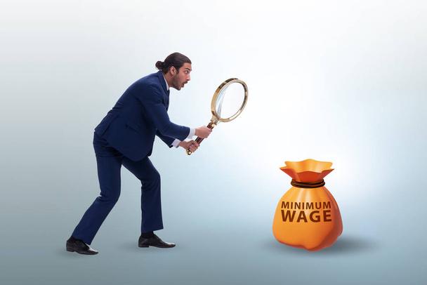 Begrip minimumloon bij de ondernemer - Foto, afbeelding