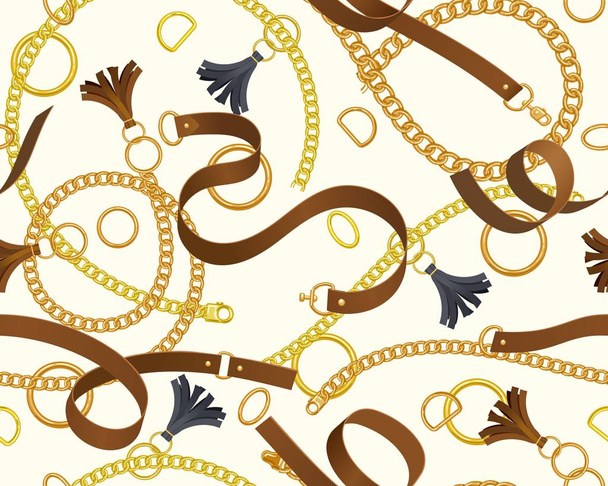 Chain and belt pattern - Vector, Image