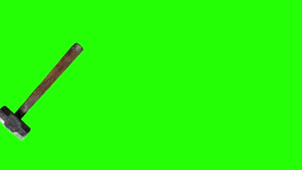 緑の画面上で使用されるヴィンテージハンマーツールアニメーション,編集者のためのクロマキー - 映像、動画