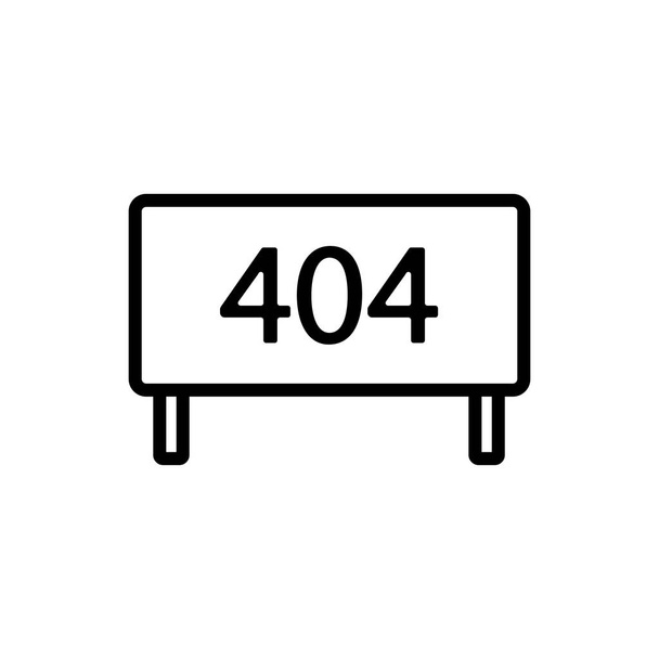 Virhe 404 vektorikuvaketta. Eristetty ääriviivakuva
 - Vektori, kuva