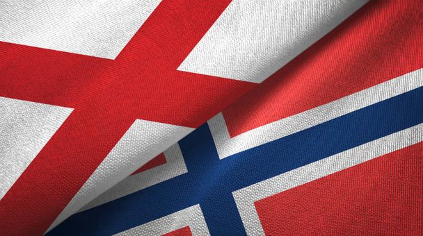 Irlandia Północna Saltire Świętego Patryka i Norwegia dwie flagi - Zdjęcie, obraz