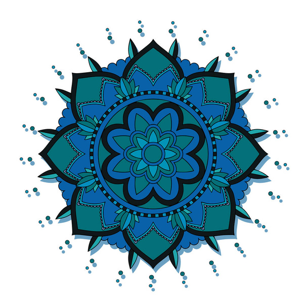 Mandala patronen op geïsoleerde achtergrond - Vector, afbeelding