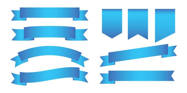 cintas web azul con malla de gradiente sobre fondo blanco
 - Vector, imagen