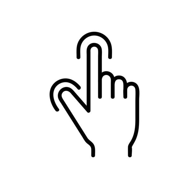 control on the touchscreen icon vector. Isolated contour symbol illustration - Vector, Image