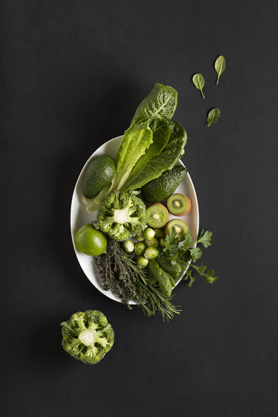 grocery list, fodmap, broccoli puree, paleo, seeds, juice, healthy, eating - Foto, Imagen