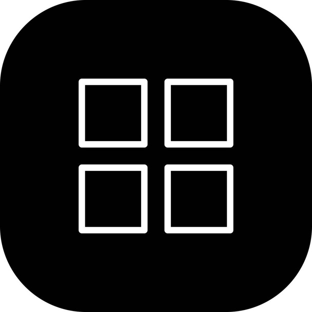 白い背景の丸みを帯びた黒のアプリアイコン - ベクター画像