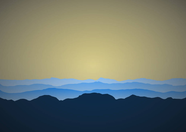 Красочные горные пейзажи
 - Вектор,изображение