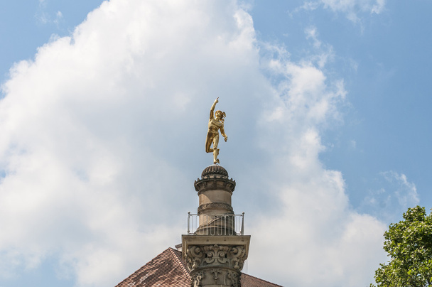 posąg Merkurego na schlossplatz, Niemcy - Zdjęcie, obraz