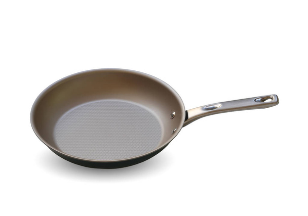 Pan or metal frying pan isolated on white background. - Photo, Image