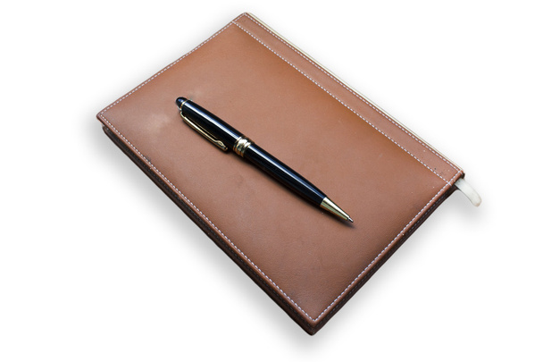 Brown book with pen - Photo, Image