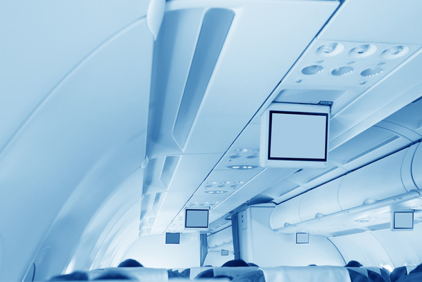 Interior of a commercial airplane - Фото, изображение