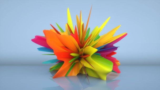 3d render. Abstract sculpture background - Photo, Image