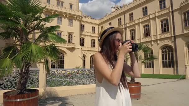 Woman exploring Lednice, Czechia - Footage, Video