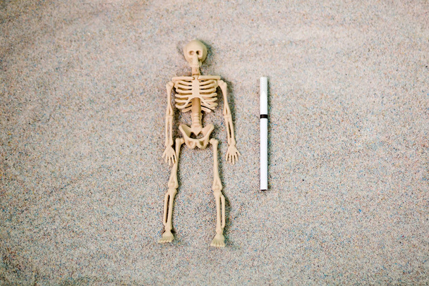  figura esqueleto y cigarrillo
 - Foto, Imagen