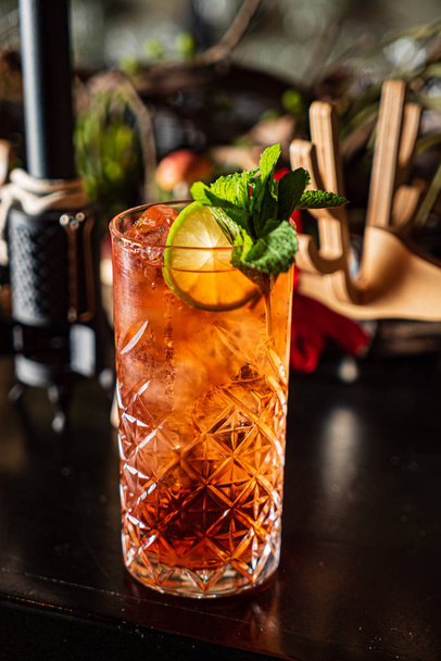tasty creative cocktail in the bar - Foto, immagini