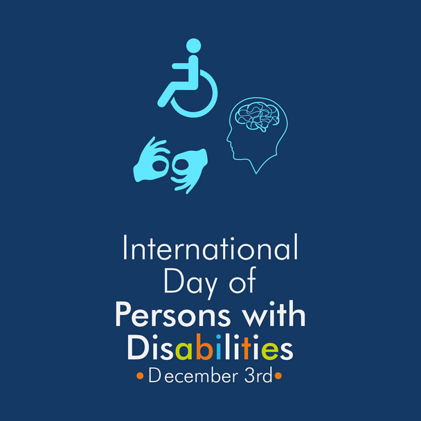 Illustrazione vettoriale sul tema della Giornata internazionale delle persone con disabilità il 3 dicembre
. - Vettoriali, immagini