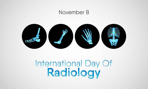 Vektorová ilustrace na téma Mezinárodní den radiologie 8. listopadu - Vektor, obrázek