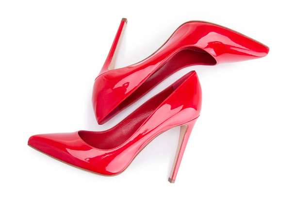 A pair of red shoes on a white background. - Foto, Imagem