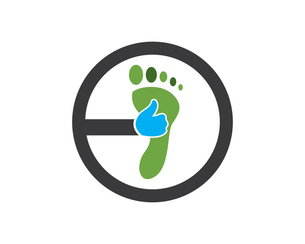 Plantilla de logotipo de salud del pie icono de vectores diseño de ilustración
 - Vector, imagen