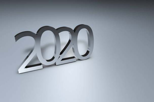 απεικόνιση 3d του έτους 2020 - Φωτογραφία, εικόνα