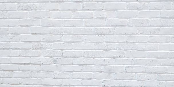 moderne weiße Ziegelwand Textur Hintergrund für Tapeten und Grafik-Web-Design. weiße Backsteinmauer Hintergrund. neutrale Textur einer flachen Ziegelwand in Nahaufnahme. - Foto, Bild