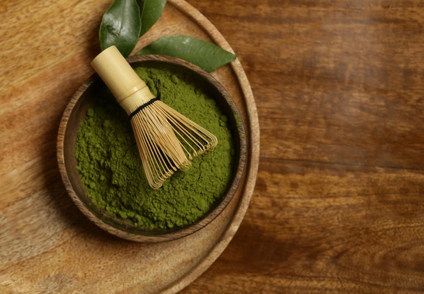natuurlijk organisch matcha groene thee poeder - Foto, afbeelding