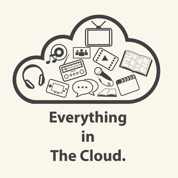 Everything in The Cloud. - Vector, Image