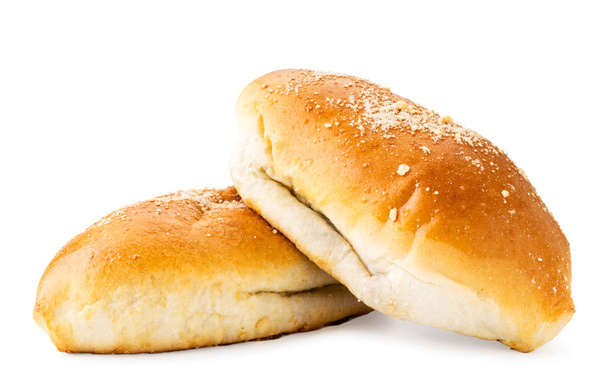 Two long buns on a white background. Isolated - Photo, Image