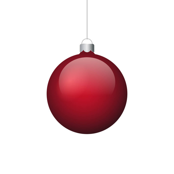 Ilustración bola de Navidad rojo oscuro
 - Vector, imagen