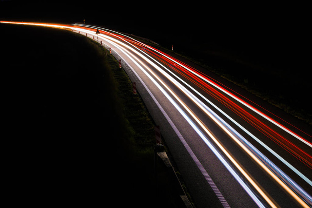 lights of cars with night - Фото, изображение