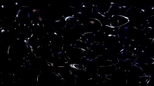 Absztrakt végtelen hurok animáció 3d tér háttér perspektívájában fém kockák és fényes elemek a fény. - Felvétel, videó