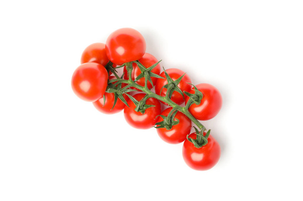 Branch of red tomatoes isolated on white background - Zdjęcie, obraz