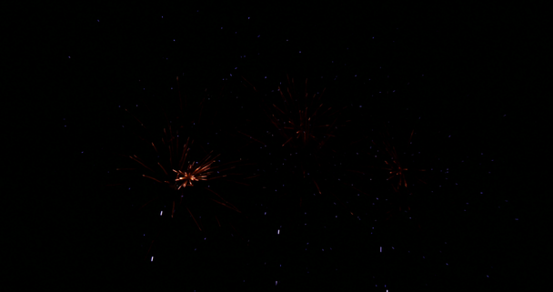 Fireworks Deauville in Normandy, Real Time 4K - Footage, Video