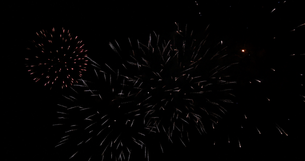 Fireworks Deauville in Normandy, Real Time 4K - Footage, Video