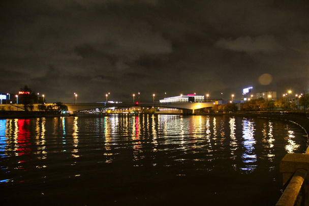 Landscape of the night city. - Foto, Bild
