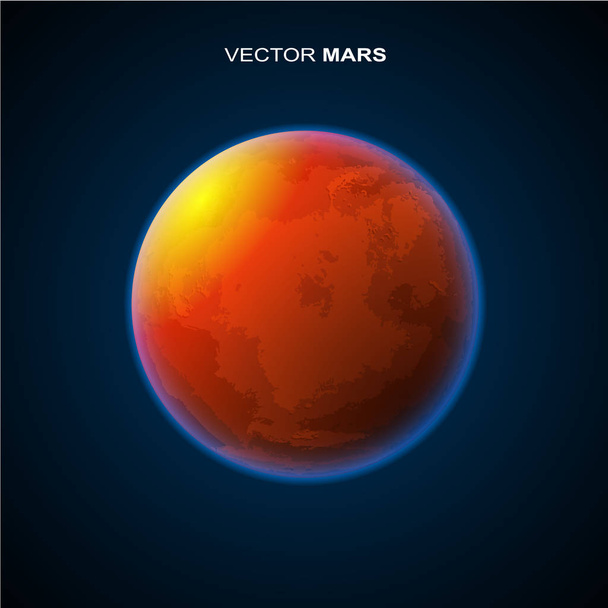 Marte planeta 3d vector ilustración
. - Vector, Imagen